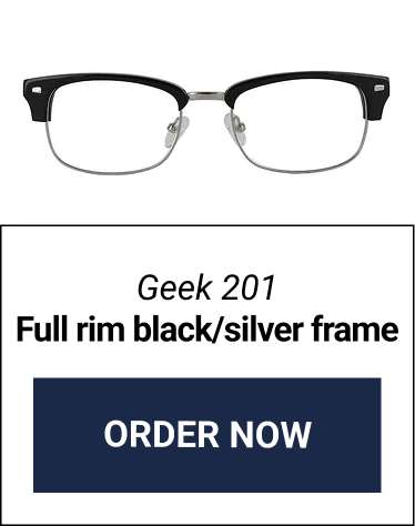 Geek 201 Full rim black/silver frame