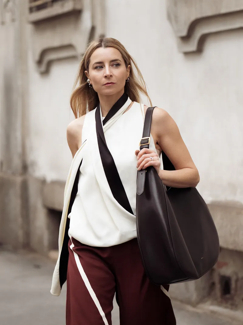 example of the best shoes to wear with wide-leg pants