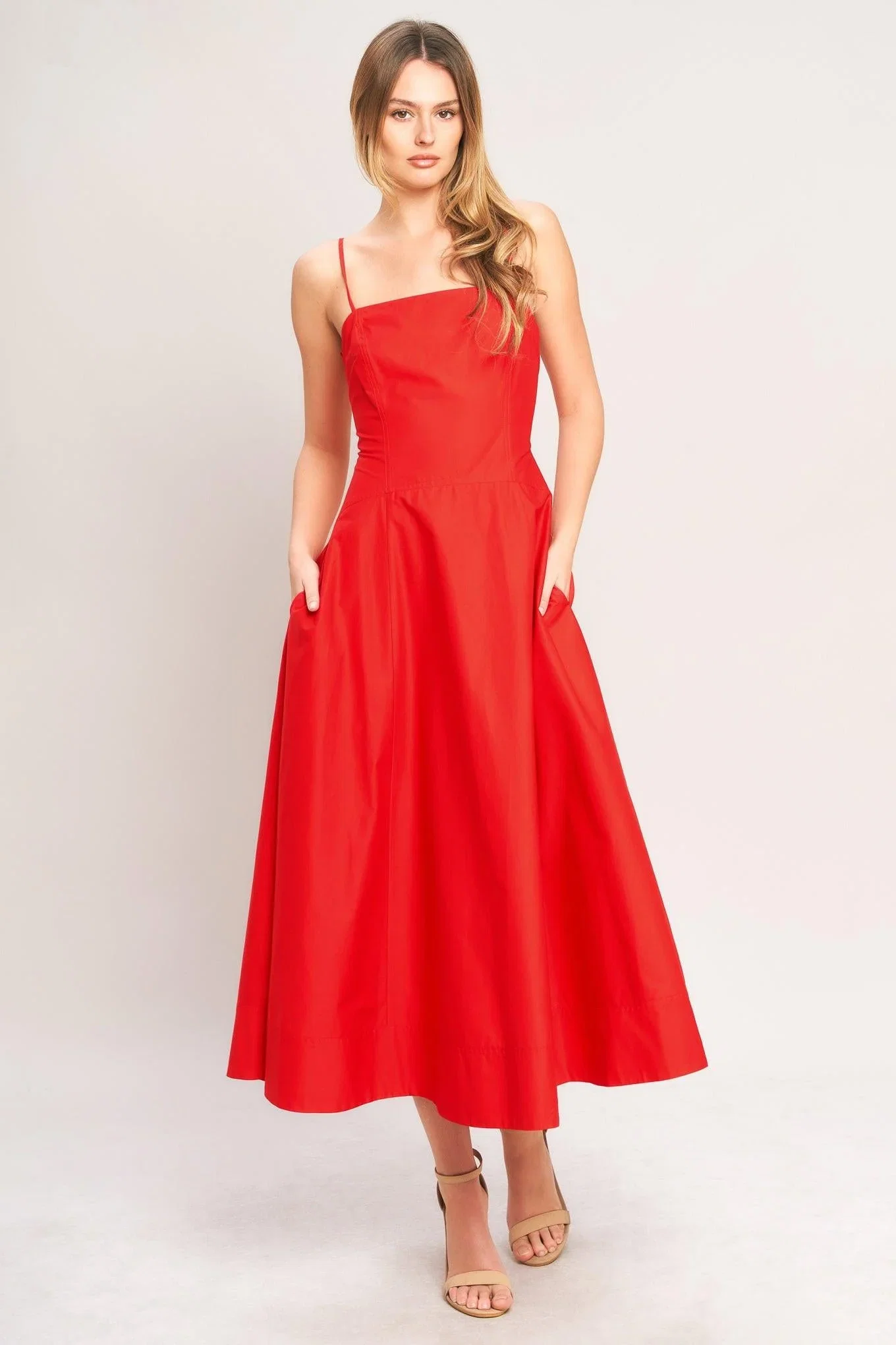 Image of SUMMER CITY WOVEN MIDI DRESS
