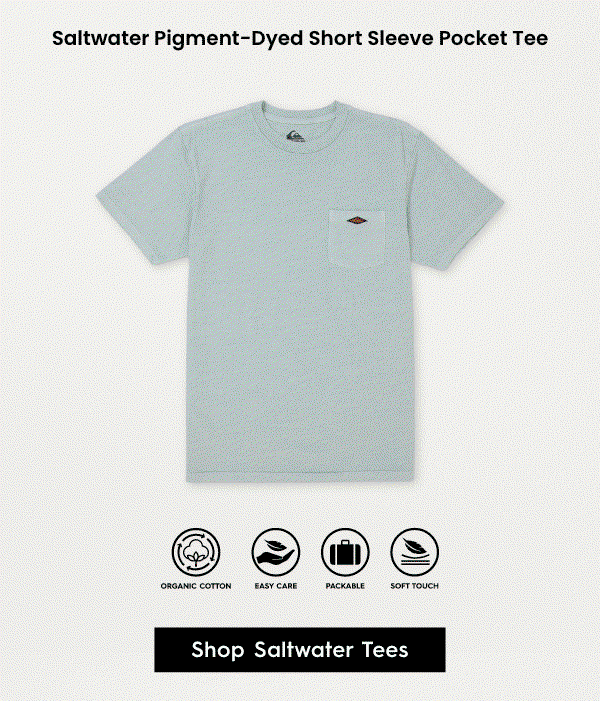 Saltwater Pigment-Dyed Short Sleeve Pocket Tee