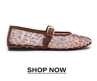 Sai Bareitall Mary Jane in Leopard Mesh