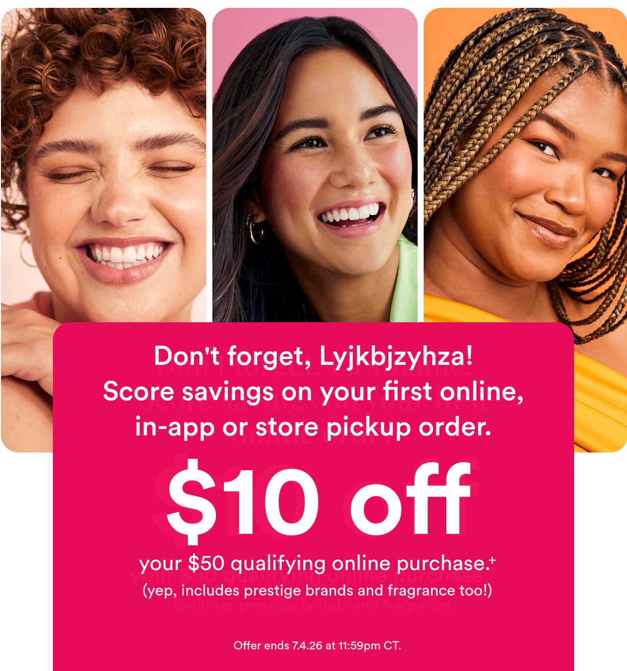 Don't forget! Score savings on your first online order