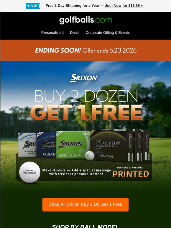 Ending Soon! Srixon's Buy 2, Get 1 FREE