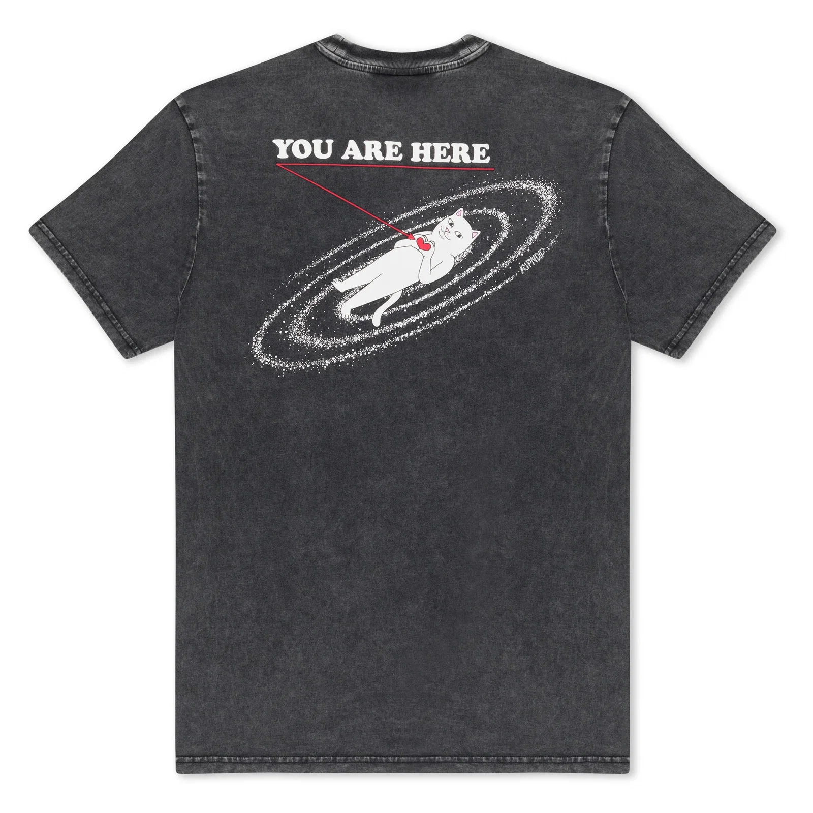 Image of You Are Here Tee (Black Vintage Wash)