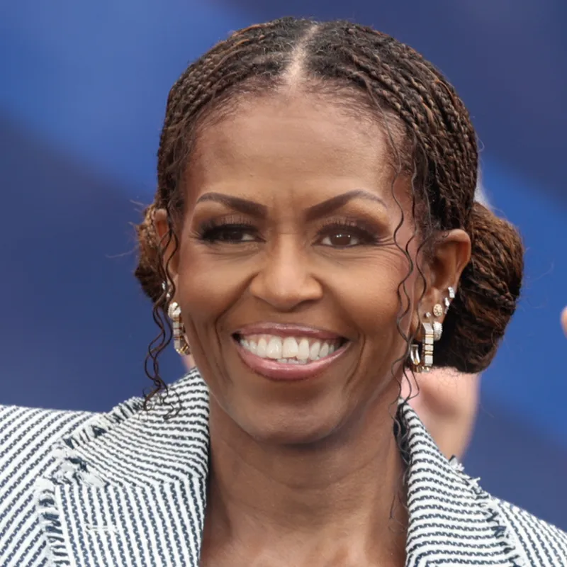 Michelle Obama's Baby Blue Manicure Gives Me Hope for a Pastel Nail Trend This Summer