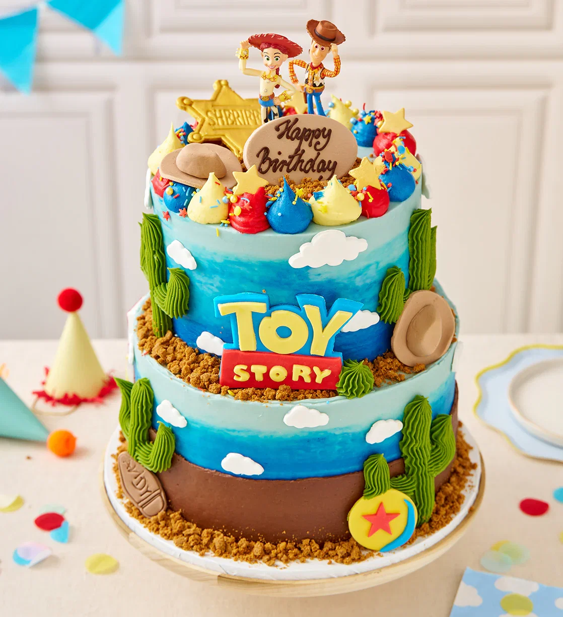 Image of Disney Toy Story Themed Two Tier Cake