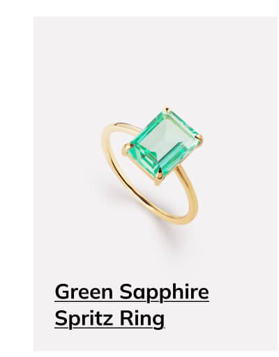 Green Sapphire Spritz Ring