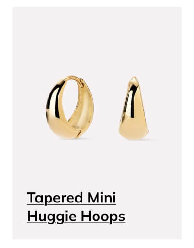 Tapered Mini Huggie Hoops