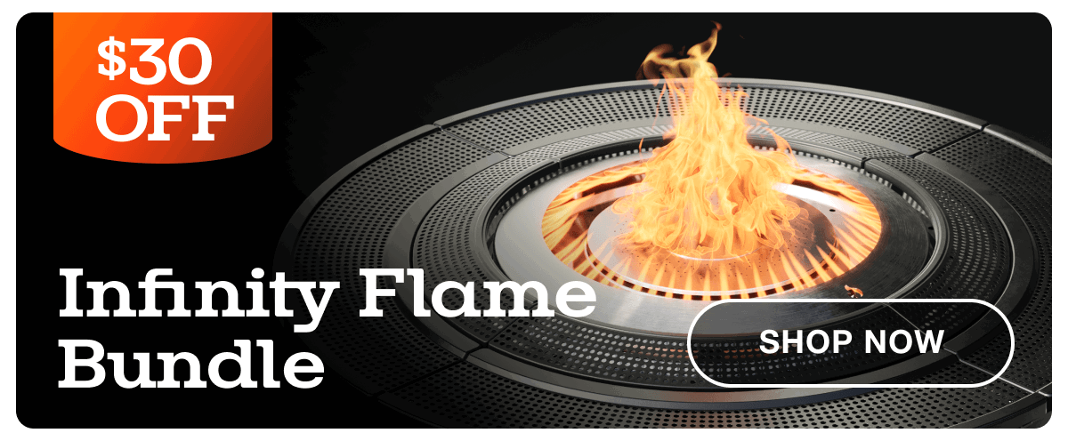 Infinity Flame Propane Fire Pit + Surround Surface