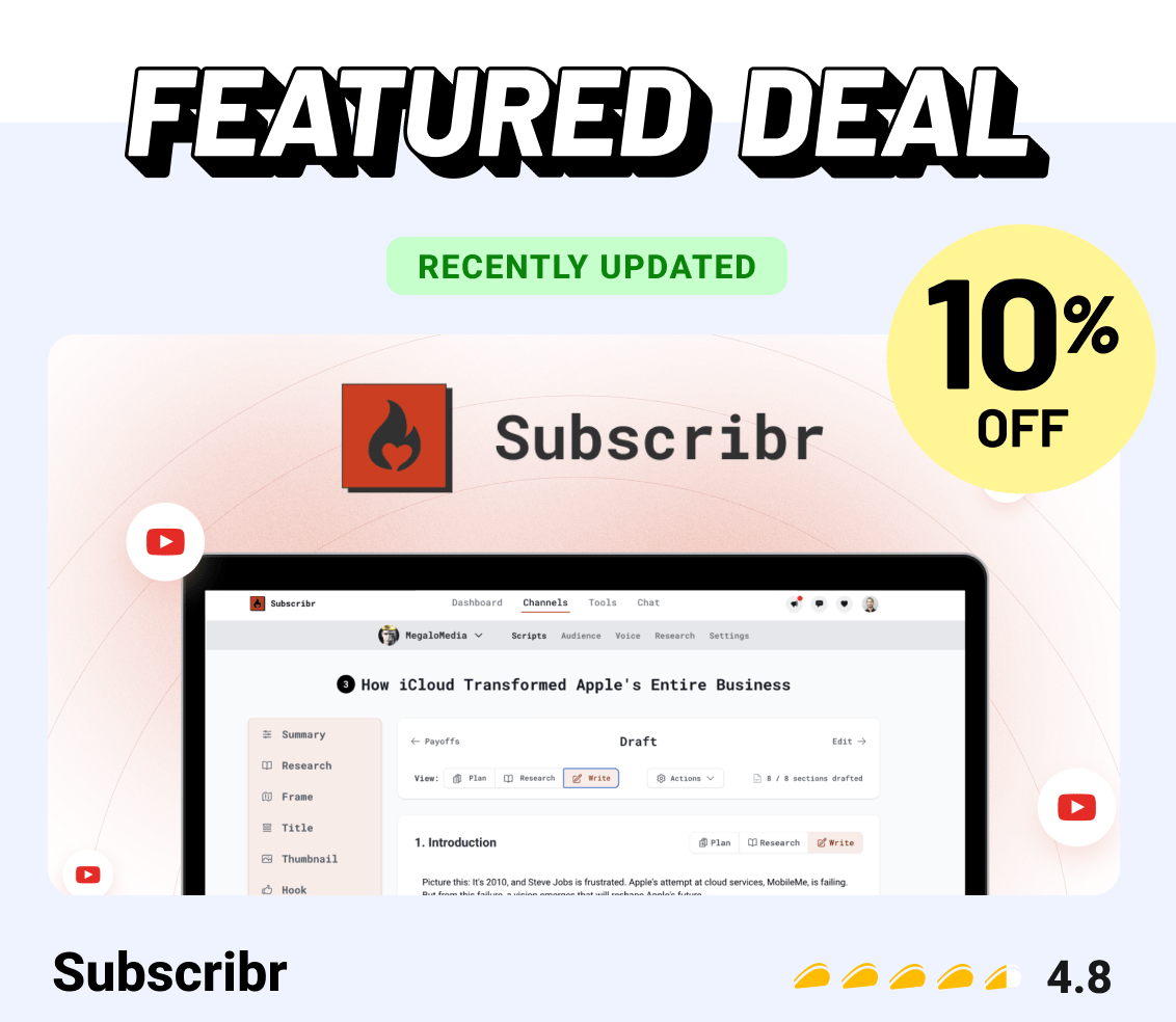 Featured Deal: Subscribr (10% off) (Recently Updated)