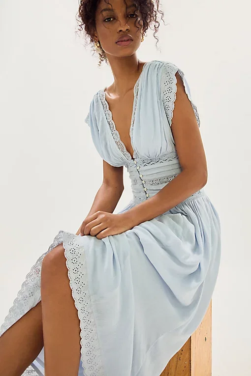 Swimming Across The Sky Midi Dress