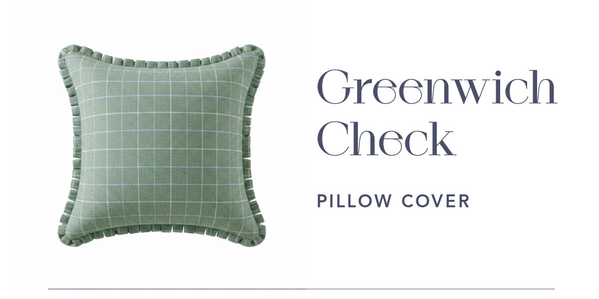 Greenwich Check Pillow Cover
