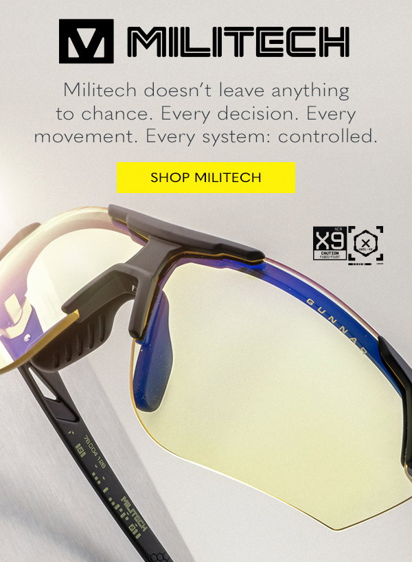 Militech. Militech doesn't leave anything to chance. Every decision. Every movement. Every system: controlled. Shop Militech.