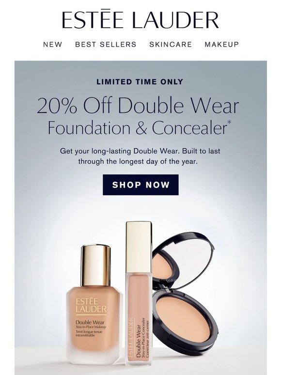 It's On 💫 20% Off Double Wear Foundation & Concealer