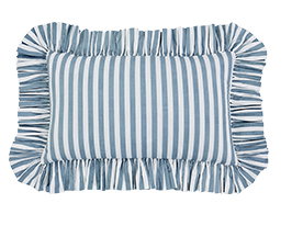 Classic Stripe Ruffled Pillow