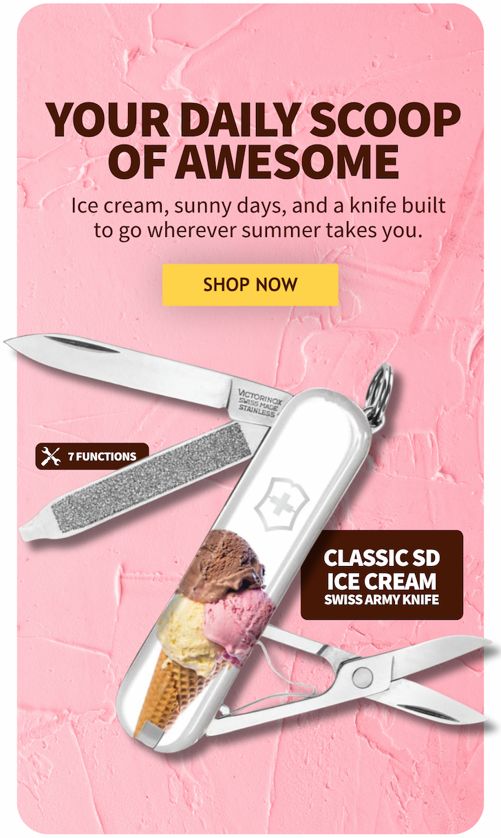 Ice cream Classic SD and Spartan Designer Swiss Army Knives by Victorinox