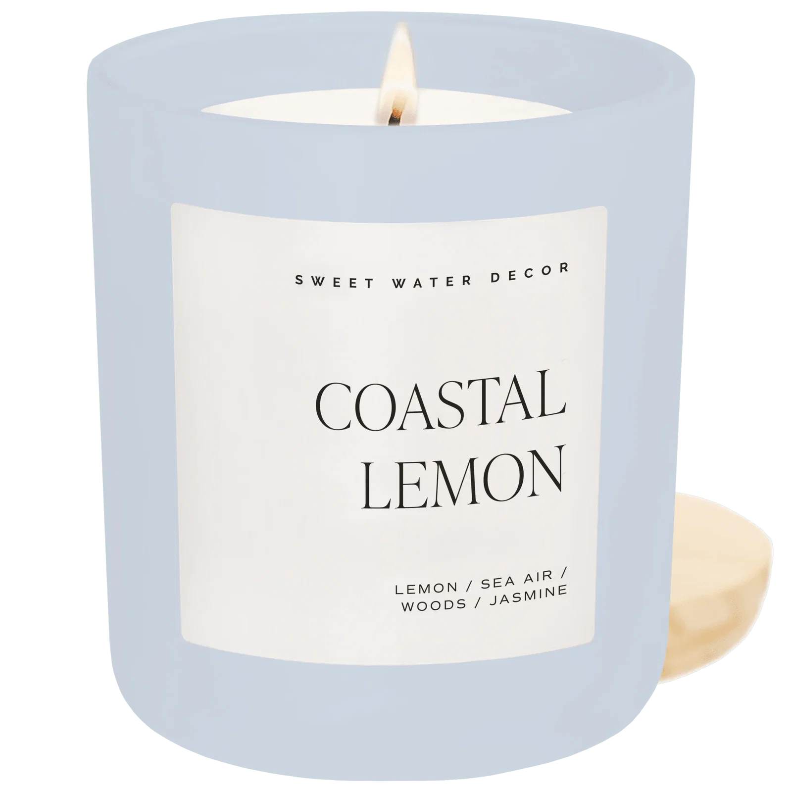 Image of Coastal Lemon Candle - Blue Matte Jar