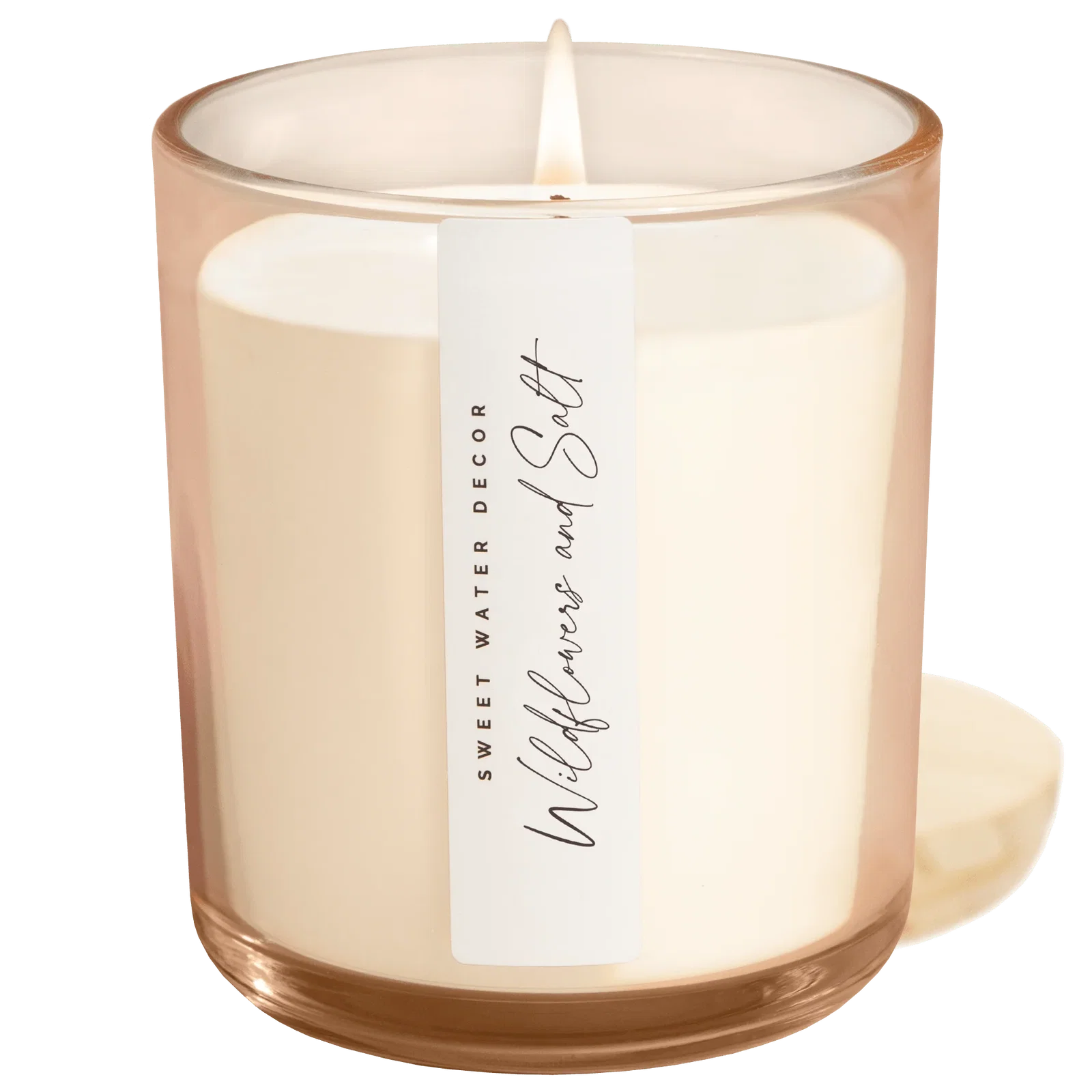 Image of Wildflowers and Salt Candle - Tinted Glass Jar