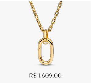 Colar Corrente Dourada E Pingente Elo Único
