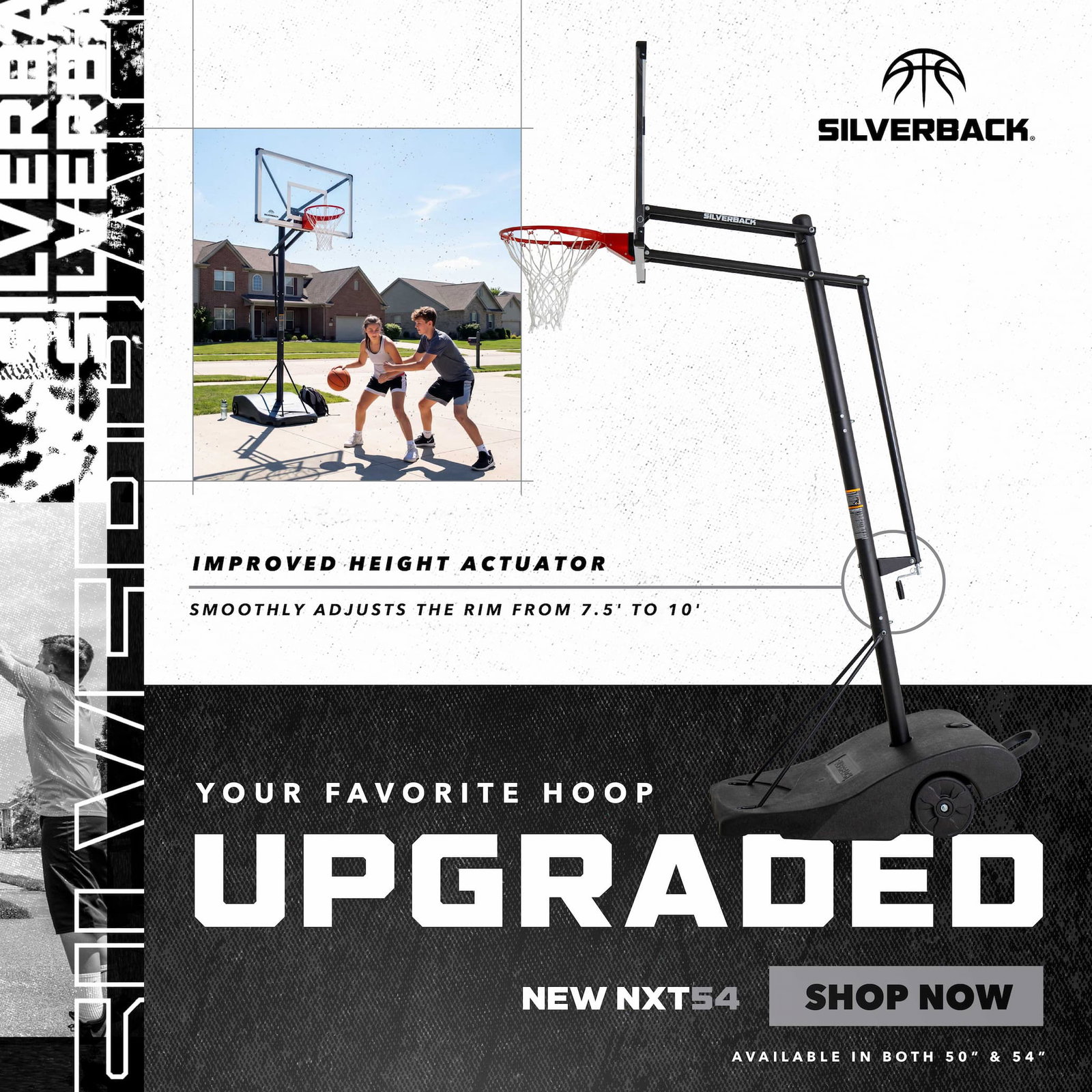 Upgraded NXT 54 Portable Hoop by Silverback