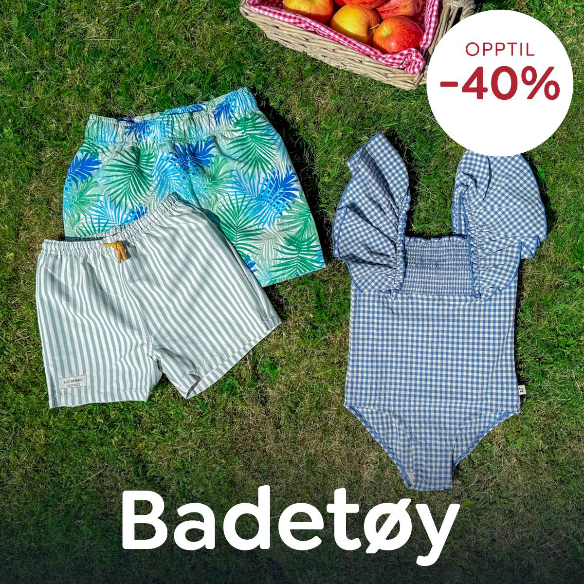 Badetøy til barn på salg – opptil 40% rabatt på UV-klær, badeshortser og badedrakter.