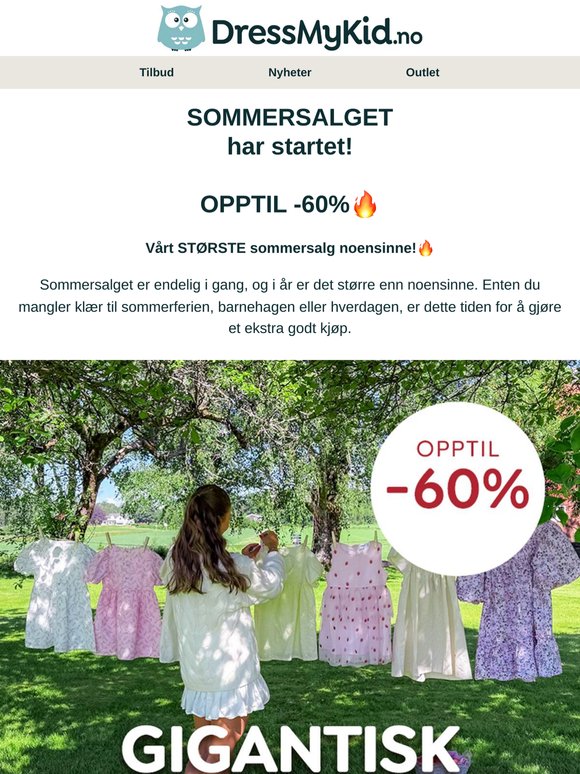 🔥Vårt STØRSTE sommersalg noensinne! Opptil -60%🔥
