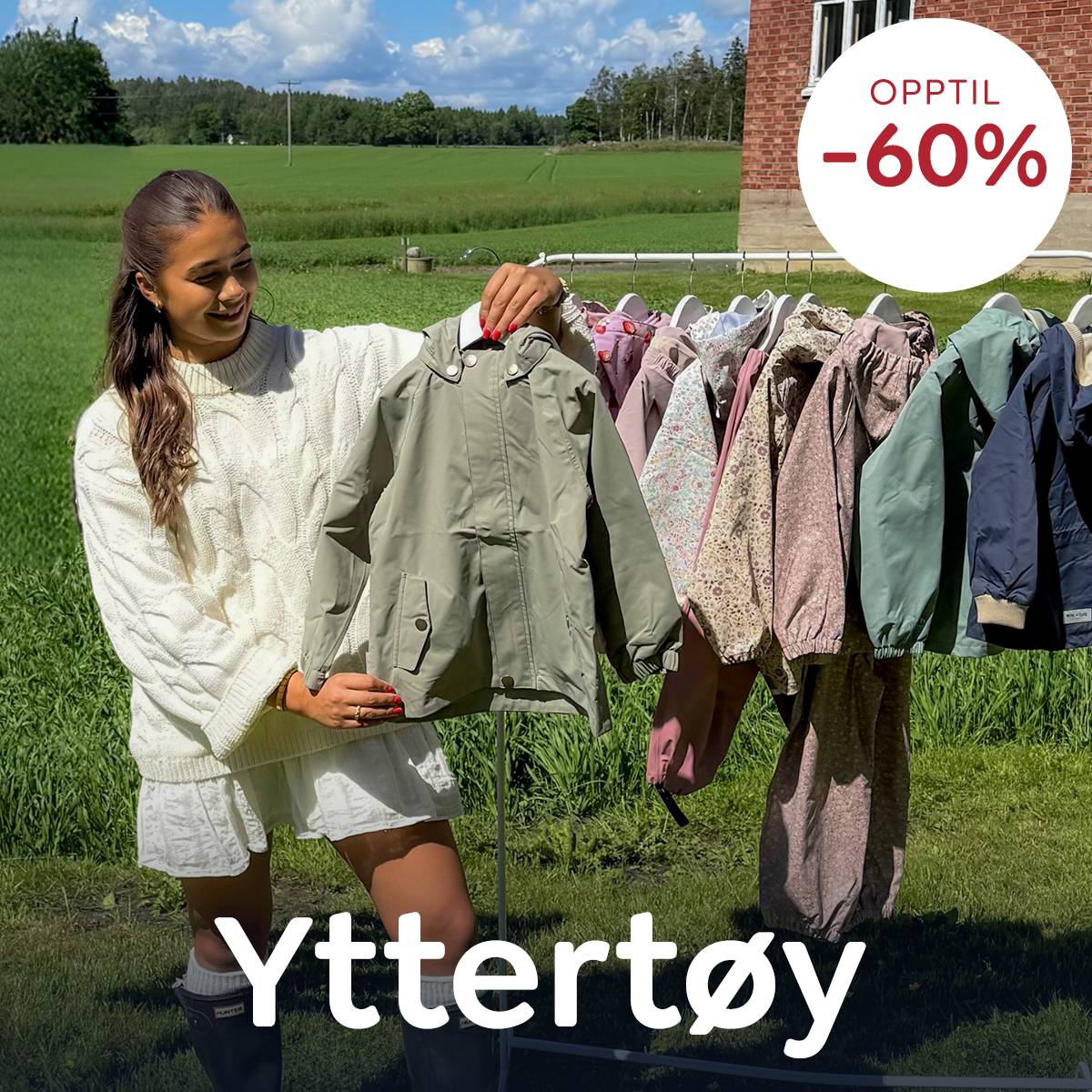 Yttertøy til barn på salg – opptil 60% rabatt på regntøy, jakker, dresser og utendørsklær.