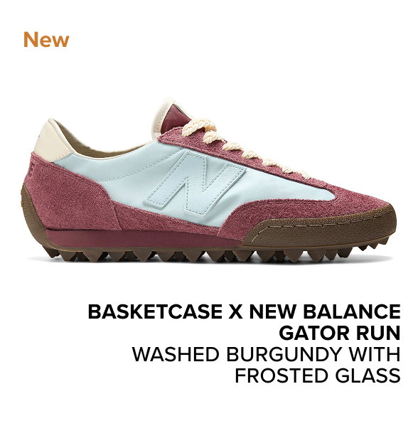 Basketcase x New Balance Gator Run WASHED BURGUNDY WITH FROSTED GLASS