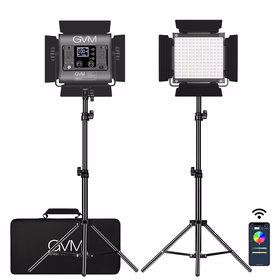 GVM-800D-II 40W Bi-color and RGB Video Panel Light(2-Light Kit)（Open Box）