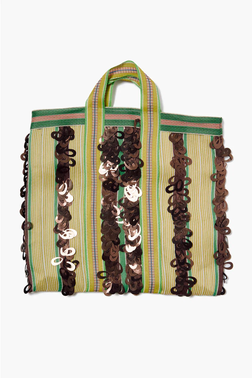 Image of Recycled Market Bag Bronze Stripe