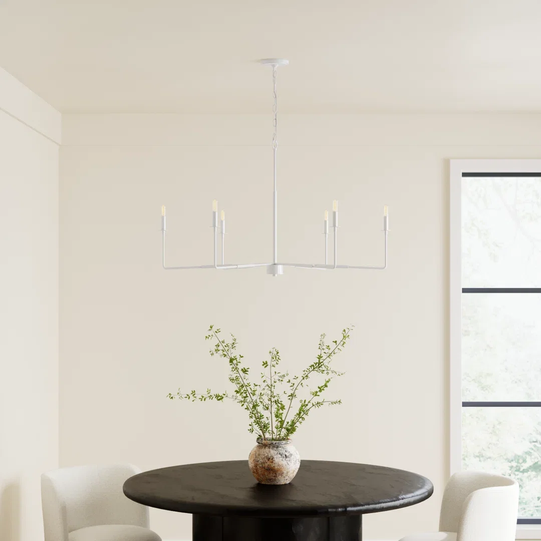 Alysa 6 - Light Candle Style Classic Chandelier