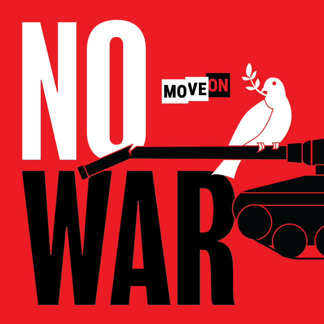 No War imagine with a tank and dove