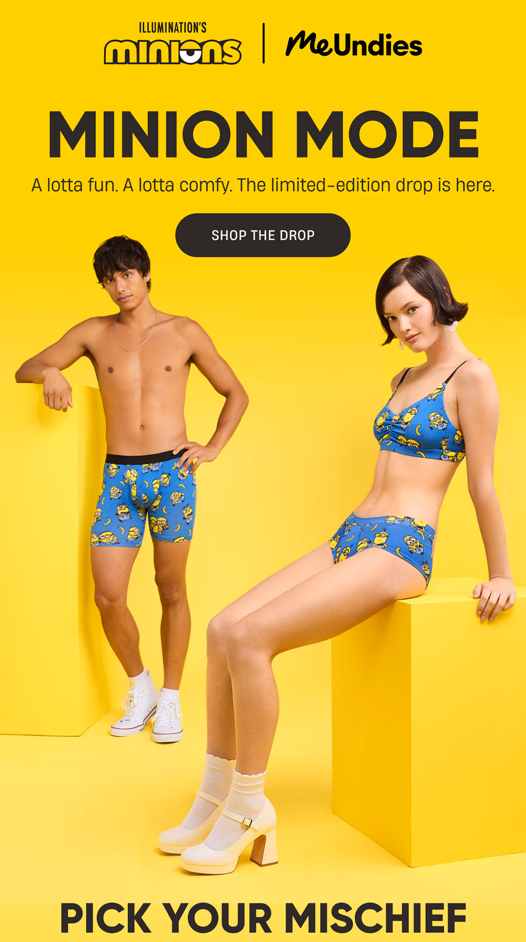 Illuminations Minions | MeUndies | Minion mode | Shop The Drop
