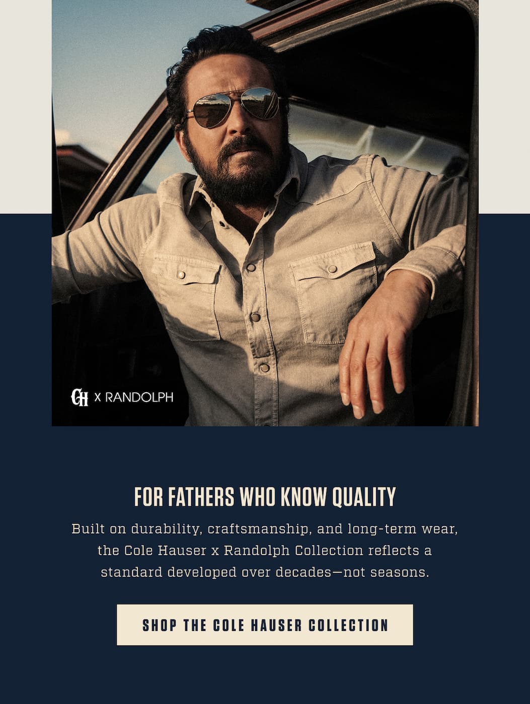 Cole x Randolph; for those who know quality. 