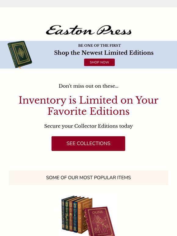 Don't wait - these editions won't be around forever