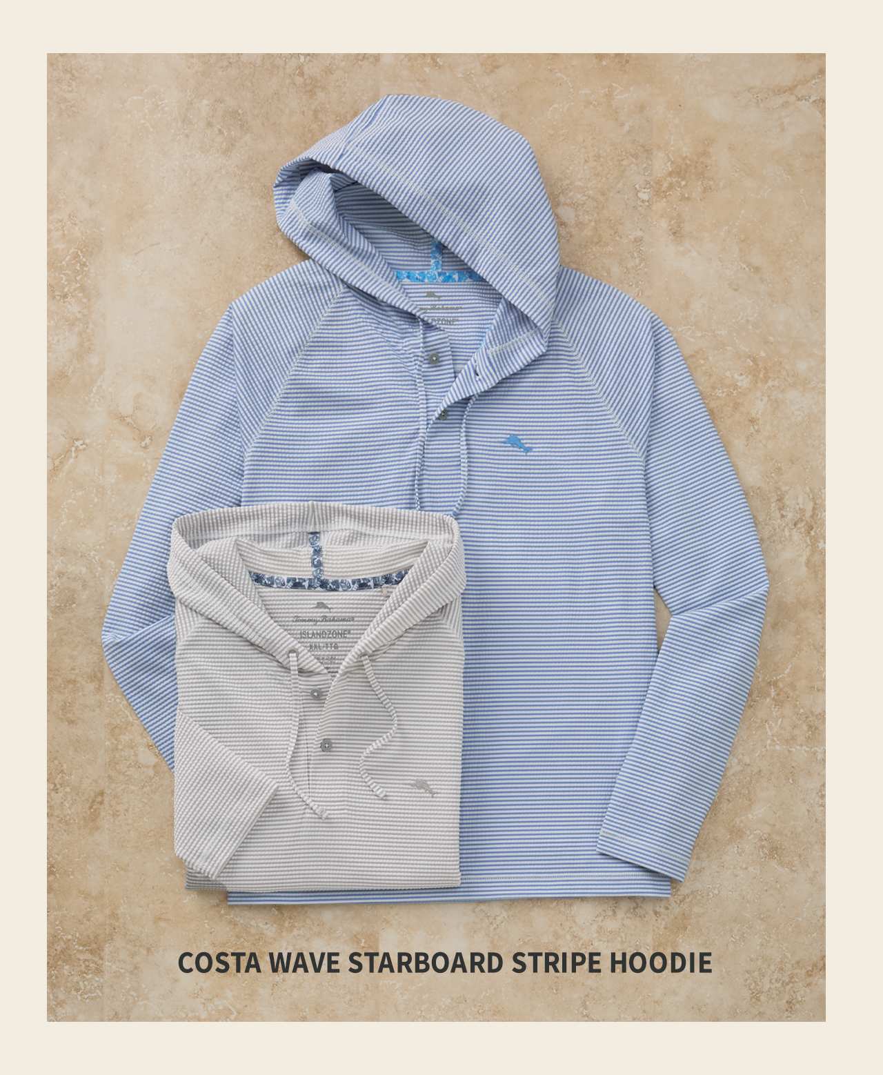 Tommy Bahama Costa Wave Starboard Stripe Hoodie flat-lay