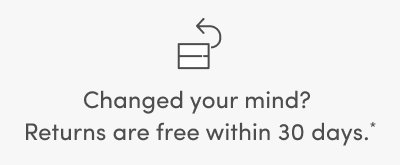 Free returns if you change your mind