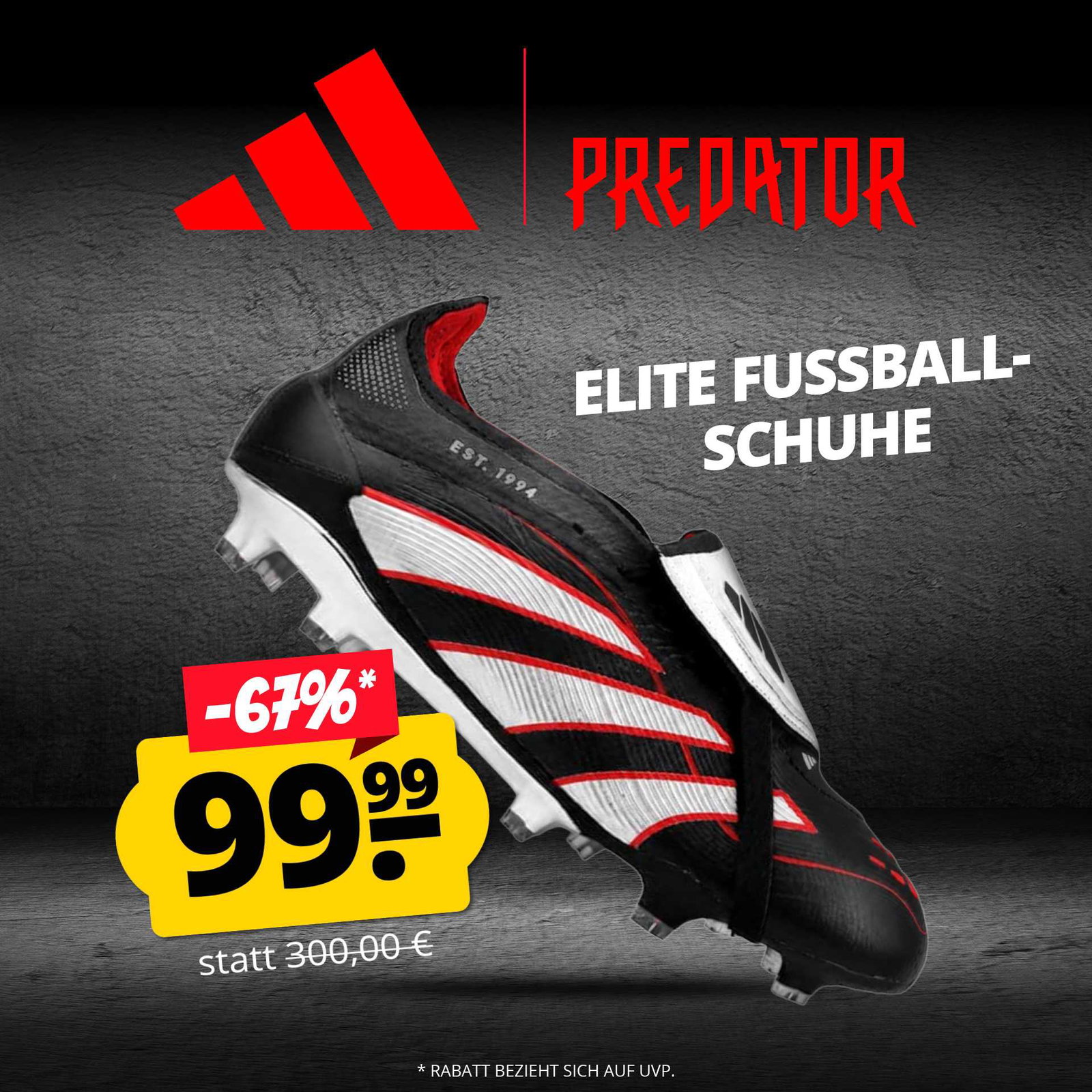 adidas Predator Elite Fold Over Tongue FG Leder Fußballschuhe