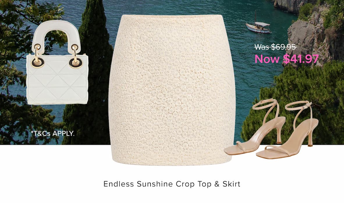 Endless Sunshine Mini Skirt Cream
