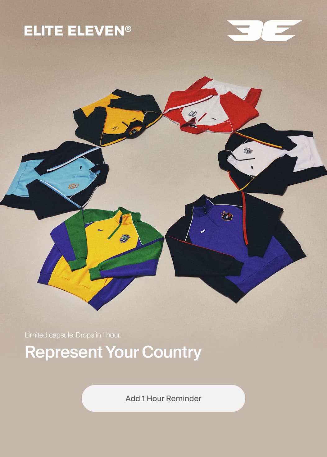 Represent Your Country | Add 1 Hour Reminder