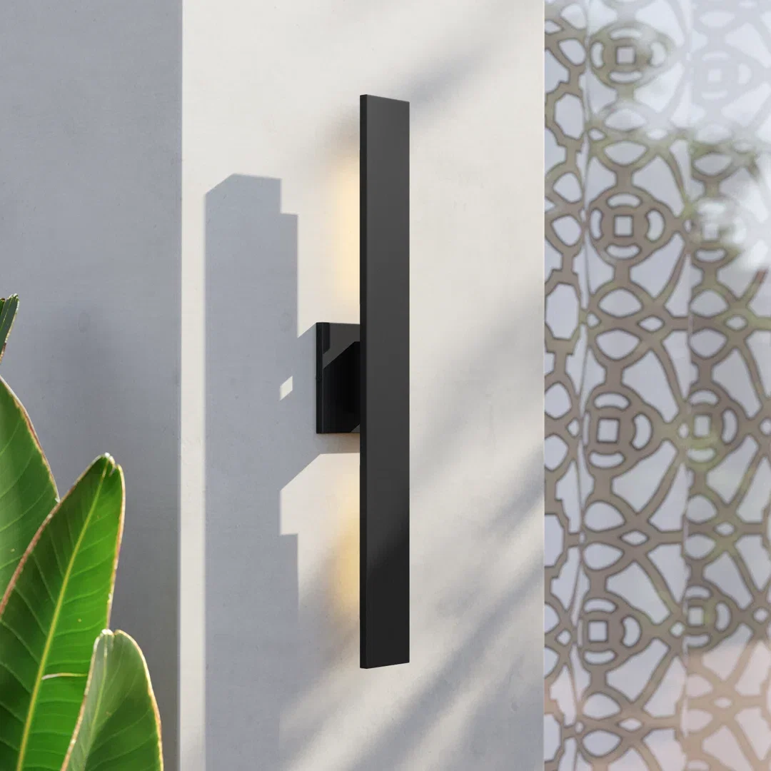 Anabrenda 2-Light Integrated LED Outdoor Armed Sconce
