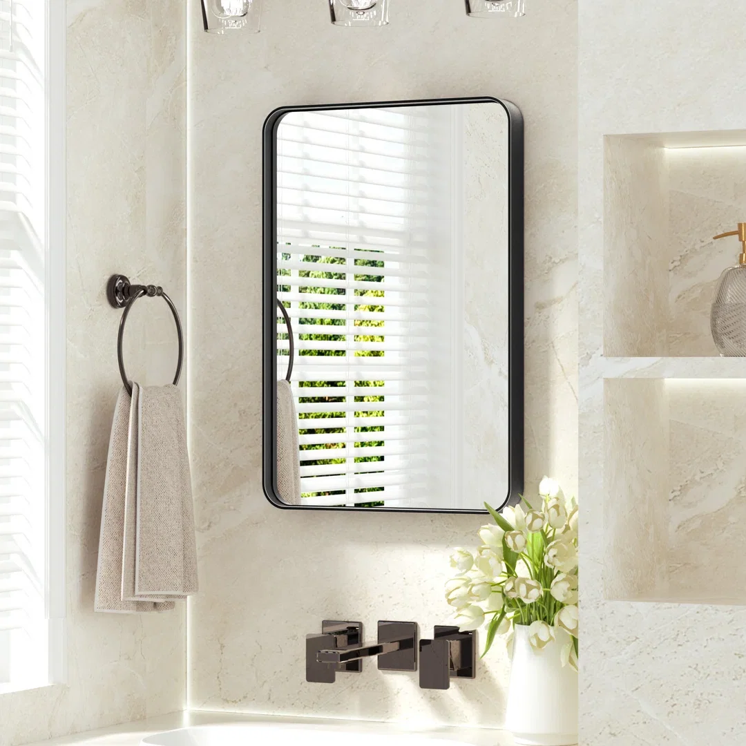 Leaderville Aluminum Framed Shatterproof Rust-Resistant Bathroom Mirror 