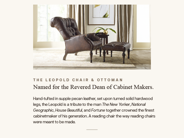 Leopold Chair and Ottoman