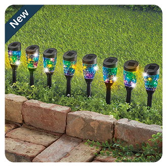 379565 Solar Multicolor Light Stakes, Set of 8