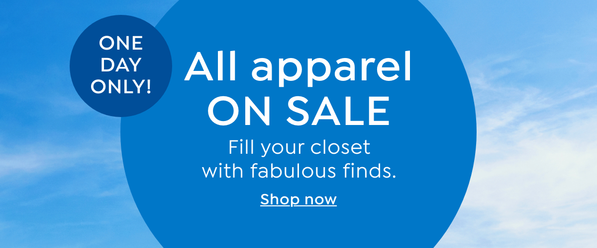One Day Only All Apparel On Sale