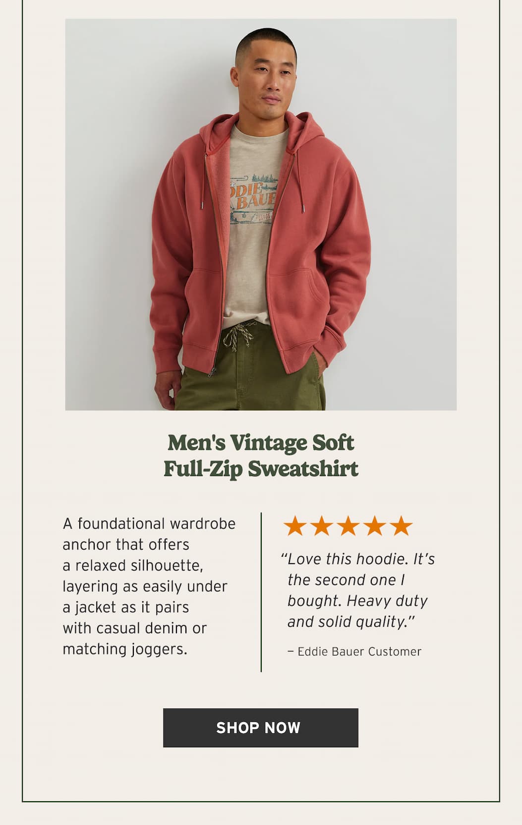 Men's Vintage Soft Full-Zip Sweatshirt