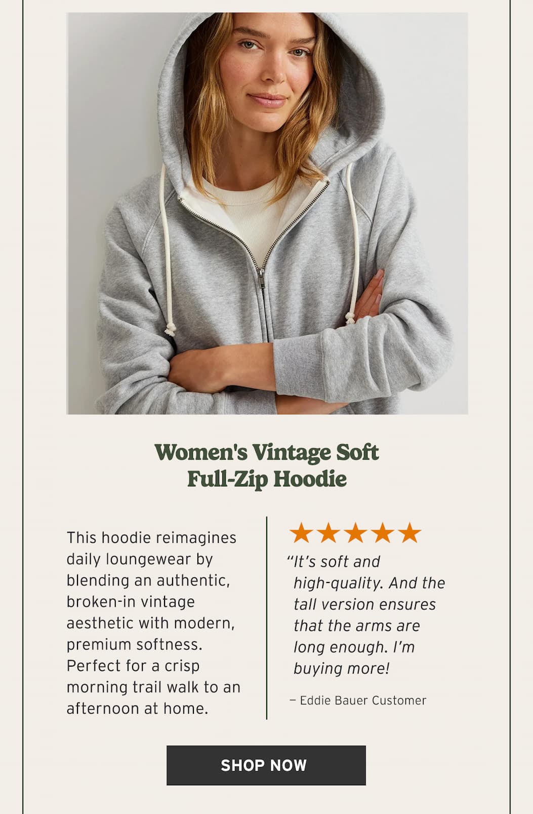 Women's Vintage Soft Full-Zip Hoodie