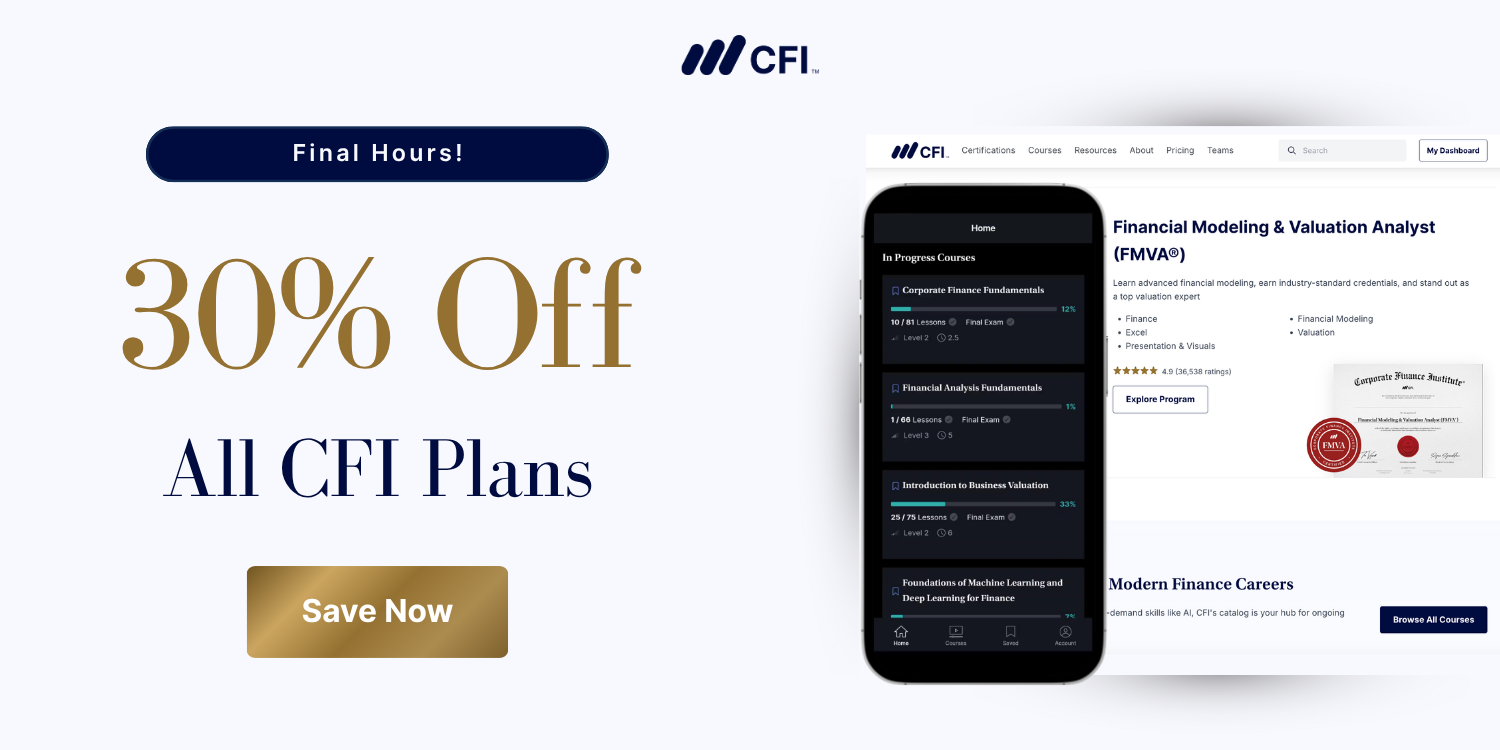 24 hours only! 30% off all CFI plans