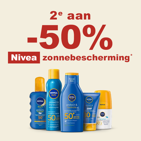 2e aan -50% Nivea zonnebescherming*
