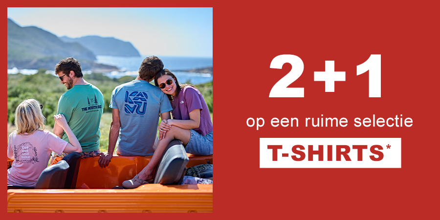 2 + 1 op een ruime selectie T-shirts*